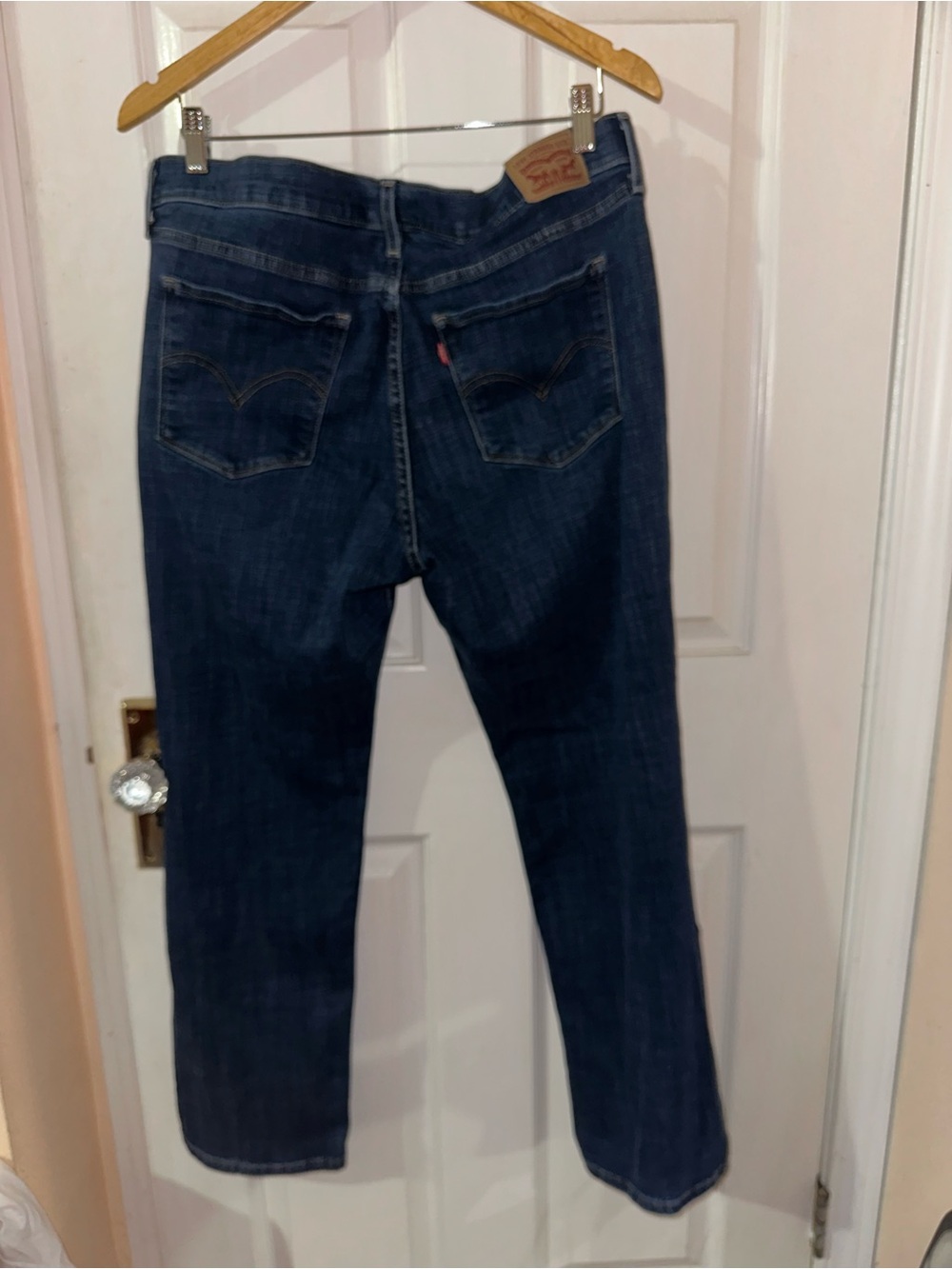 Levi's Indigo Blue Straight-Leg Jeans Back View - Picture 2 of 5